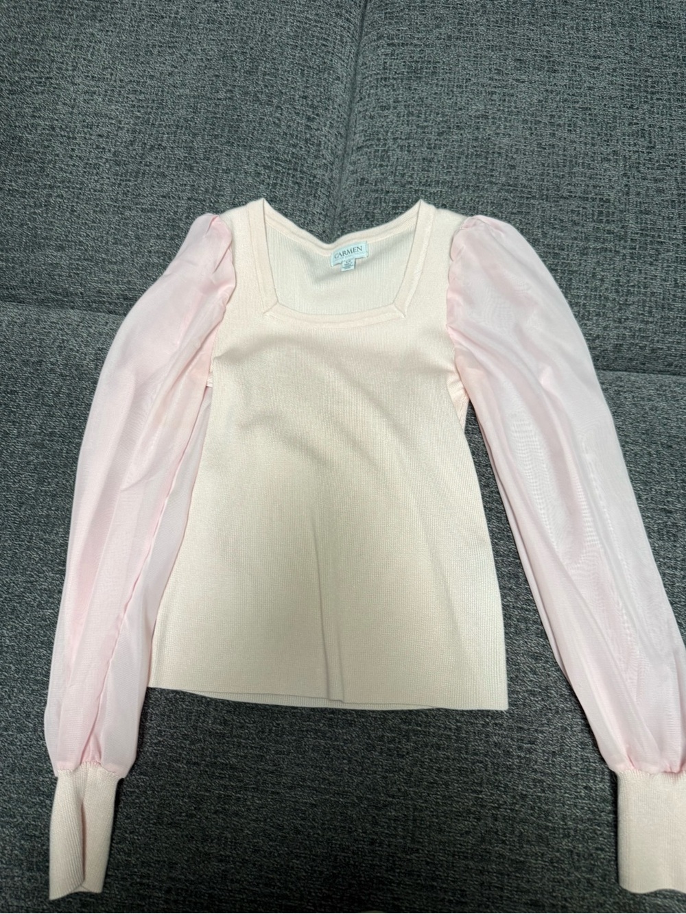 Carmen pink long sleeve top